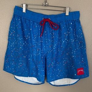 Fourth of July Splatter Swim Trunks
